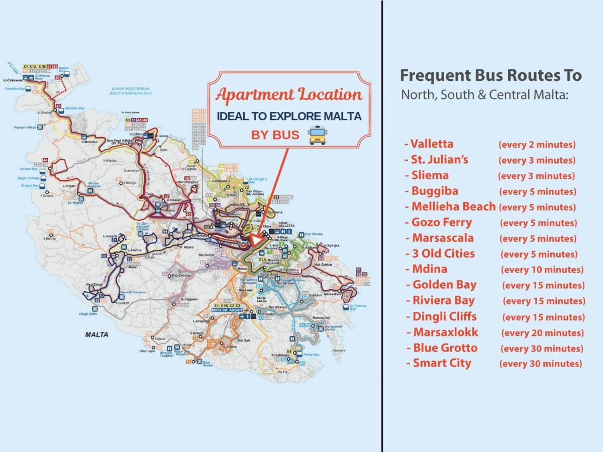 Central Rooms - Near Valletta & Sliema - Best Bus Lines Hamrun Dış mekan fotoğraf